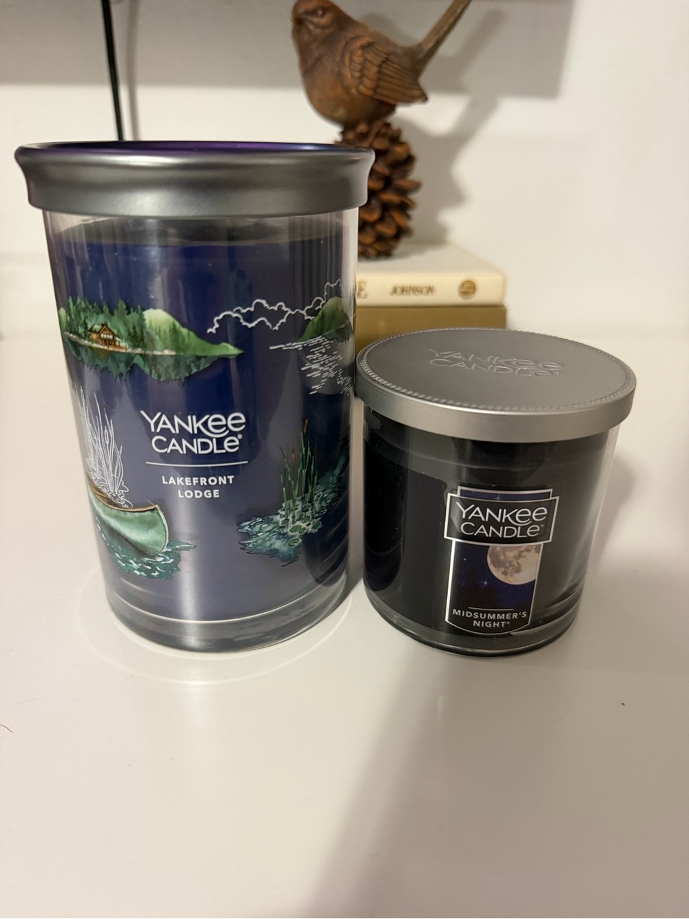 Yankee Candle Lakefront Lodge & Midsummer's Night Duo - Navy & Black